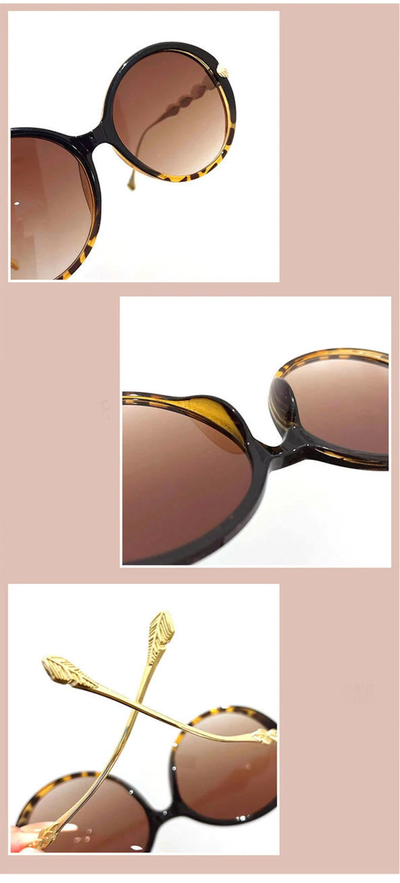 Vintage Round Sunglasses Women 2025 Brand Designer Luxury Gradient Sun Glasses Female Punk Frame Retro Eyewear Shades UV400