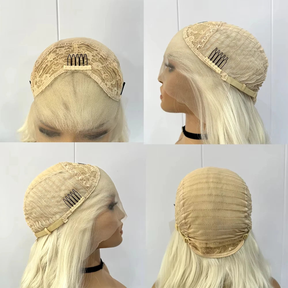 Yellow 613 13x4 13x6 Transparent Lace Frontal Wig Brazilian Straight 613 Colored Human Hair13x6 Lace Front Wigs Pre Plcuked