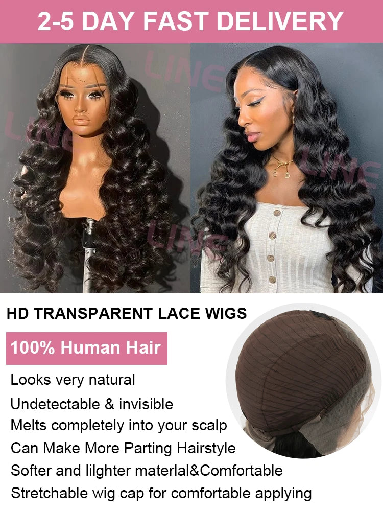 42 40 Inches Curly Wigs 100% Human Hair 13x6 Hd Lace Frontal Wig Brazilian Loose Deep Wave 4x4 Lace Closure Wigs Pre Plucked