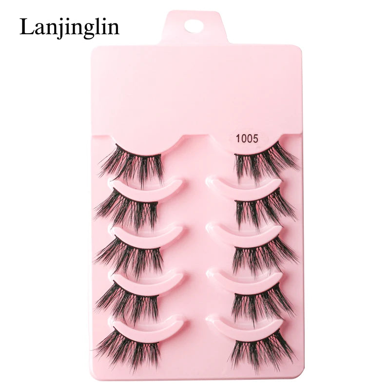 Half Eye Lashes Faux Mink Wispy Fluffy Extensions