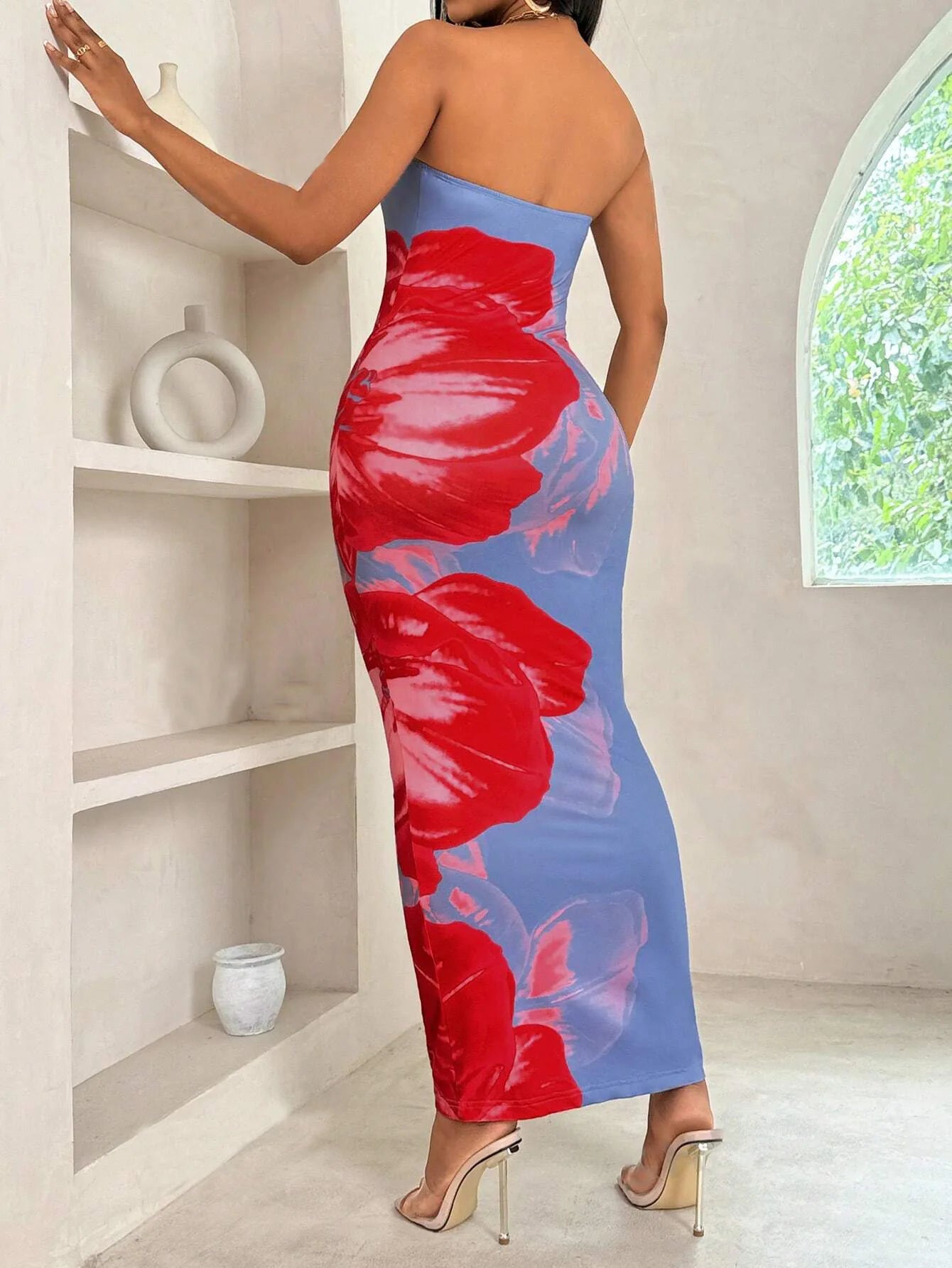 New Women's Dresses Summer Vintage Strap Casual Slim Elegant Evening Sleeveless Night Ruffles Sexy Maxi Long Dress Vestidos Sexy
