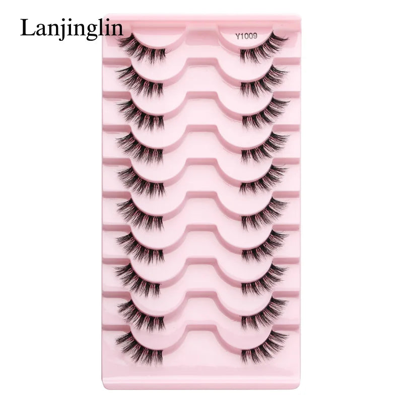 Half Eye Lashes Faux Mink Wispy Fluffy Extensions