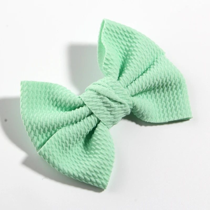 11CM 4.3" Big Hot Sell Seersucker Waffle Hair Bows For Hair Accessories Bow Knot Boutique For Kids Girls Head Wear