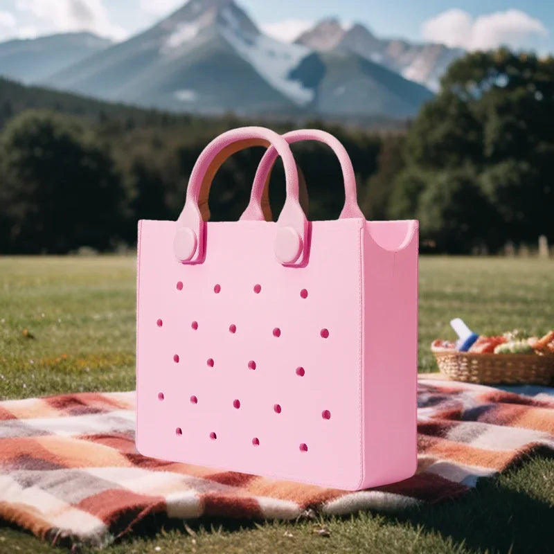 New Women Fashion Punched Handbag