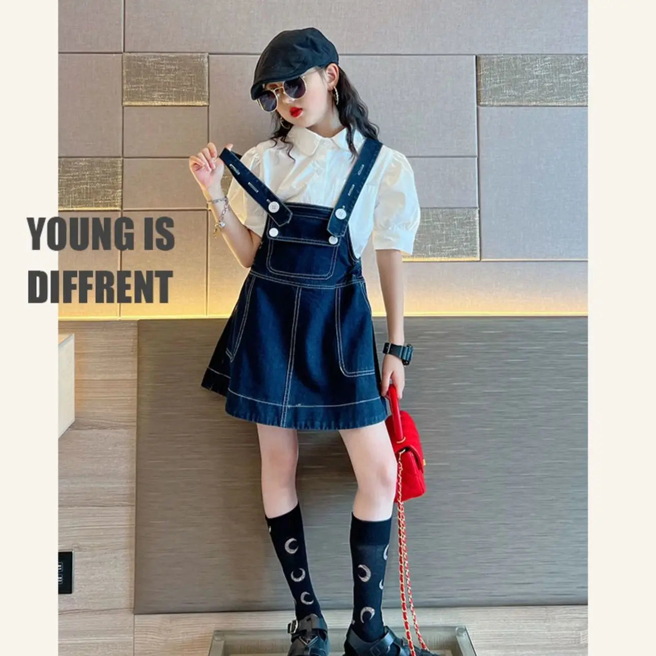 2025 new spring autumn summer Girls Kids T-shirt+short skirt sets comfortable cute baby Clothes Children Clothing