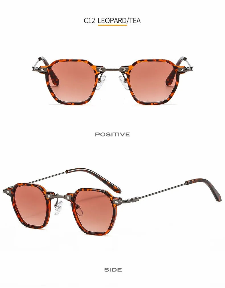 2025 Small Punk Sunglasses For Women And Men Square Sun Glasses Frames Female Hip-Hop Retro Shades Mirror Gafas De Sol UV400