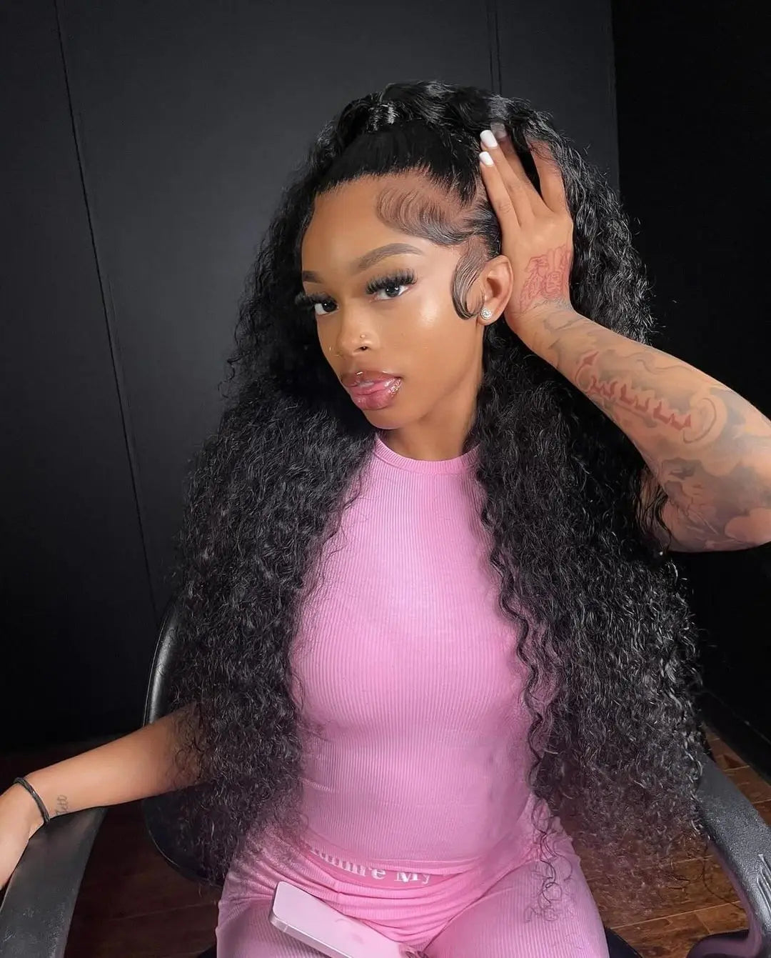 Curly 360 Lace Front Human Hair Wigs 250 Density Brazilian Deep Wave 40 Inch 13x6 HD Lace Frontal Wig 100% Human Hair Preplucked