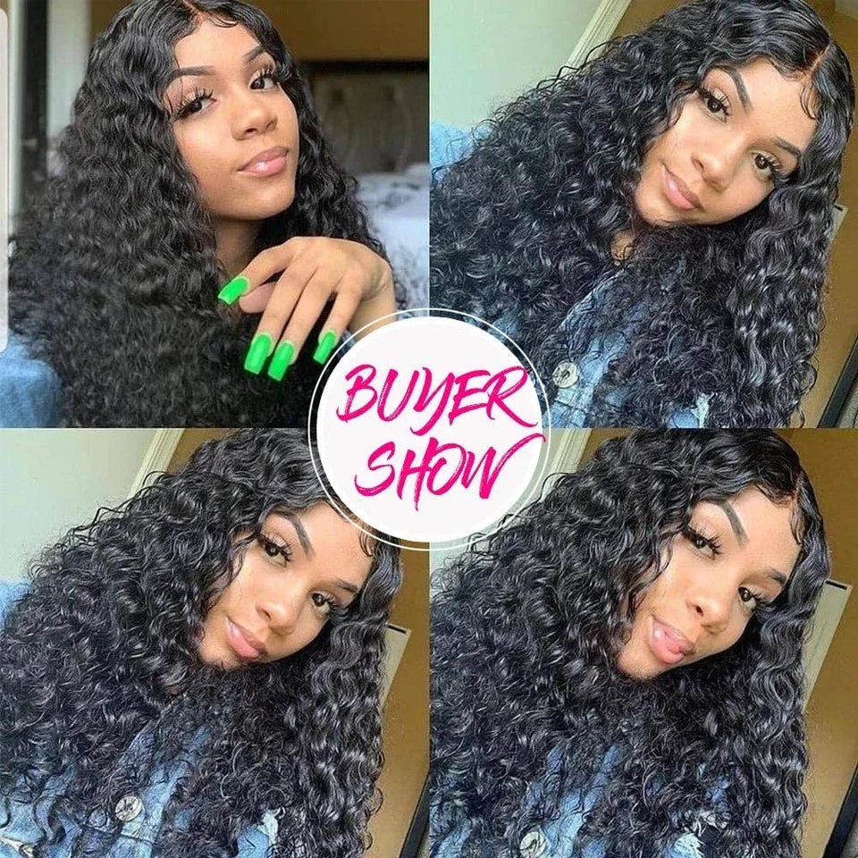 1 Bundle 10-40 Inches Natural Color Brazilian Human Hair Deep Wave Bundles Remy Human Hair Extensions Double Weft Braiding Hair