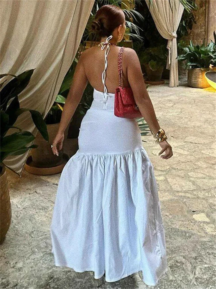 Women 2 Piece Set V-Neck Jumpsuit High Waist Skirt