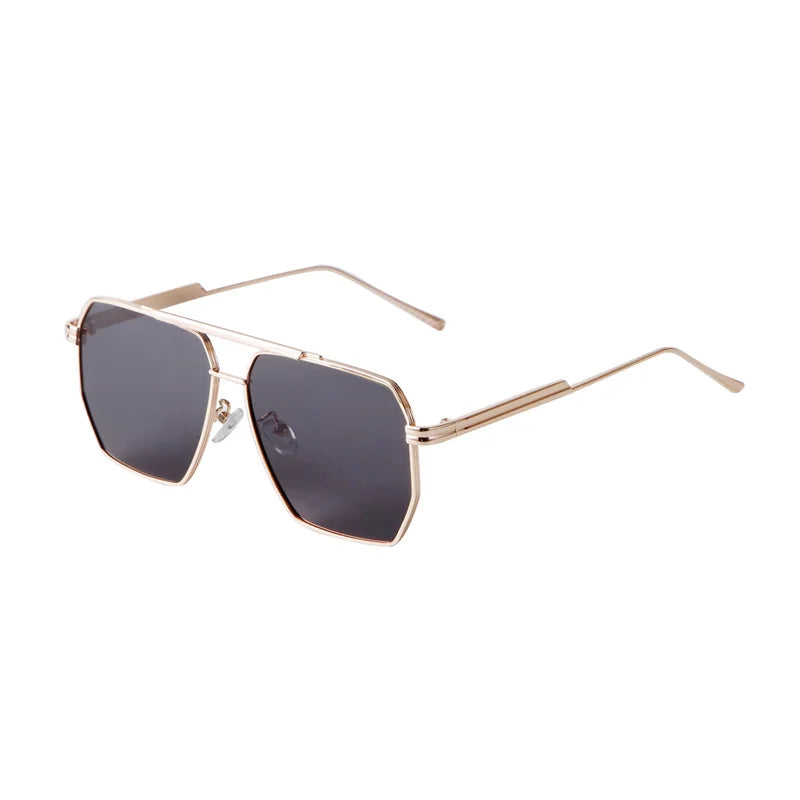 2025 New Fashion Men's Sunglasses Brand Design Square Alloy Frame Trend Retro Outdoor Driving Mirror UV400 Sunshade Sunglasses