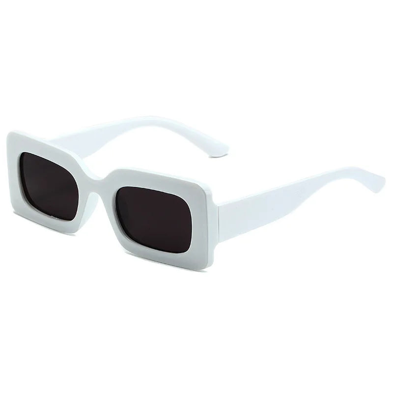 KLASSNU Women Candy Color Retro Sunglasses Large Square Frame Sun Glasses 2025 Trendy Party Eyepiece Anti UV400 Sun Shades