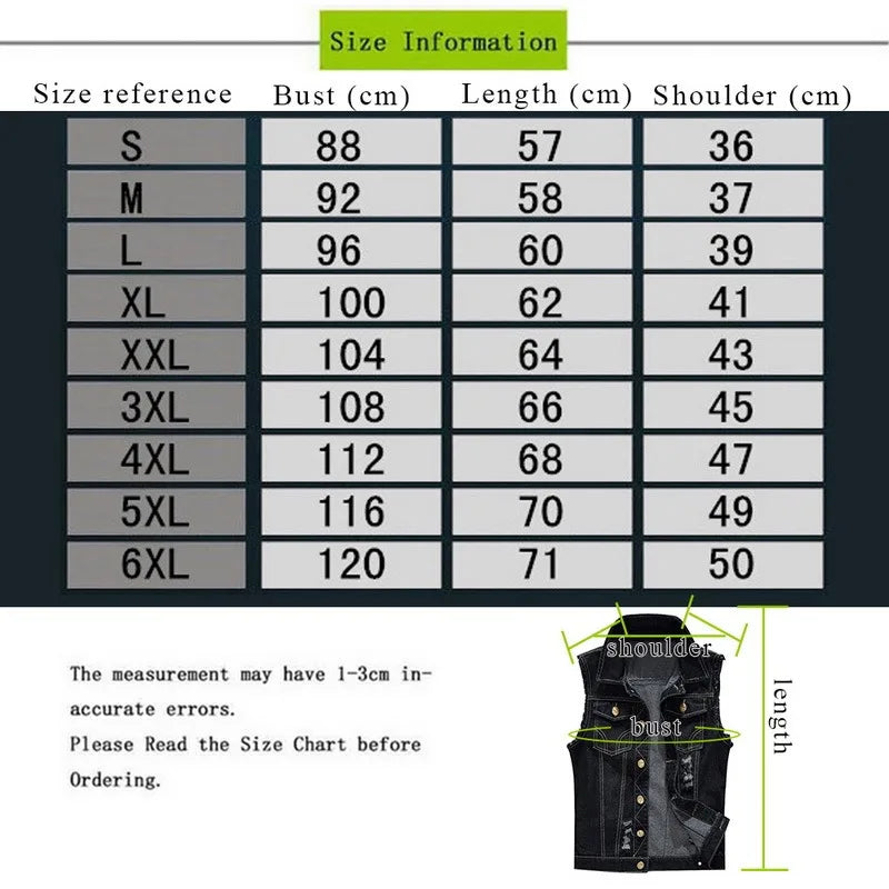 2025 Men's Fashion Jeans Sleeveless Jacket Vest Male Black Blue Denim Jeans Vest Man Cowboy Outdoors Waistcoat Mens Jacket Vest