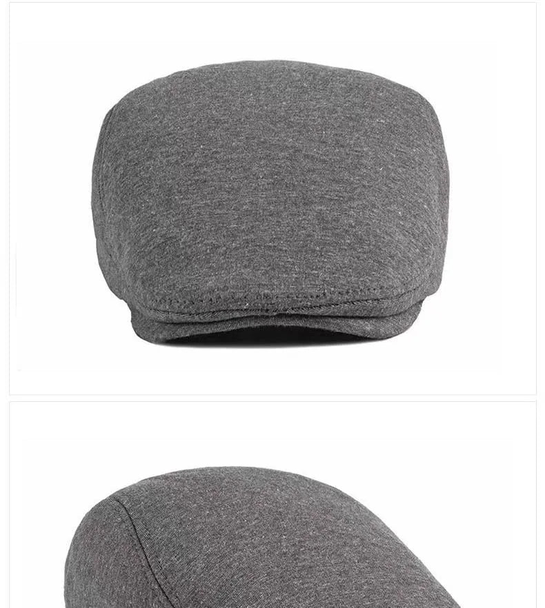 2025 Men berets Fashion Beret Solid Color Soft Top Casual Beanie Retro Literary Forward Cap Peak Cap Driver Hat Gift