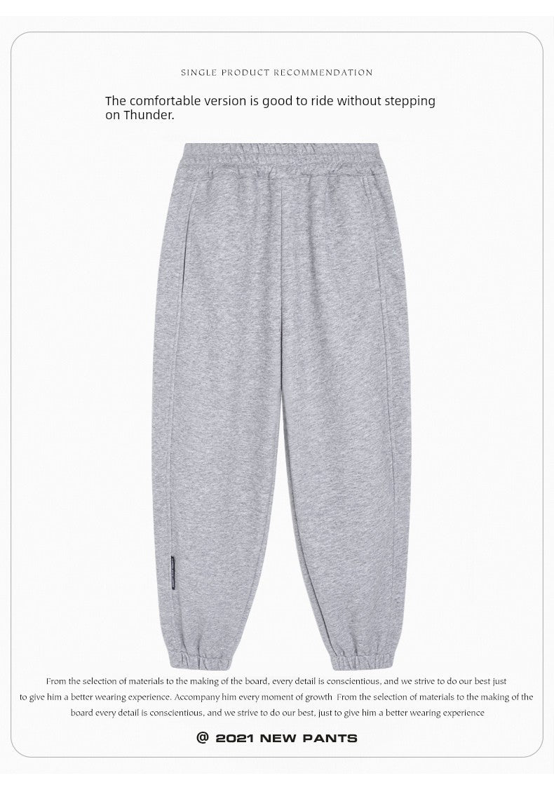 Sweatpants Spring and Autumn Casual Fleece-lined Youth Boy Pants
