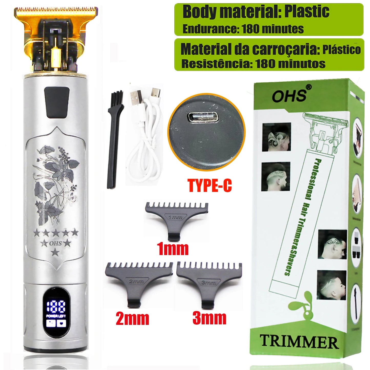 T9 LCD Hair Clipper & Trimmer