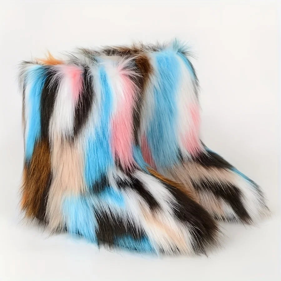 Winter Fluffy Mid-calf Boots