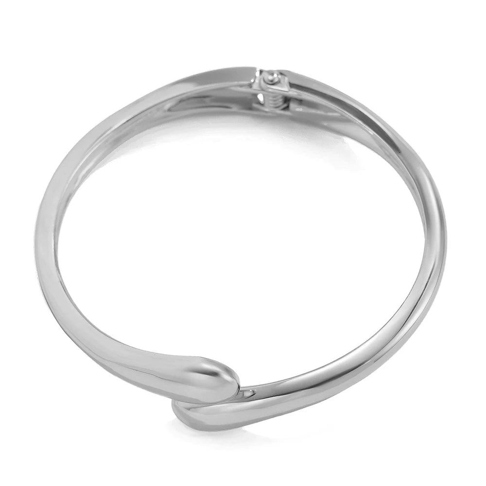 Women's Chunky Metal Bangle Gold Silver Twisted Cuff