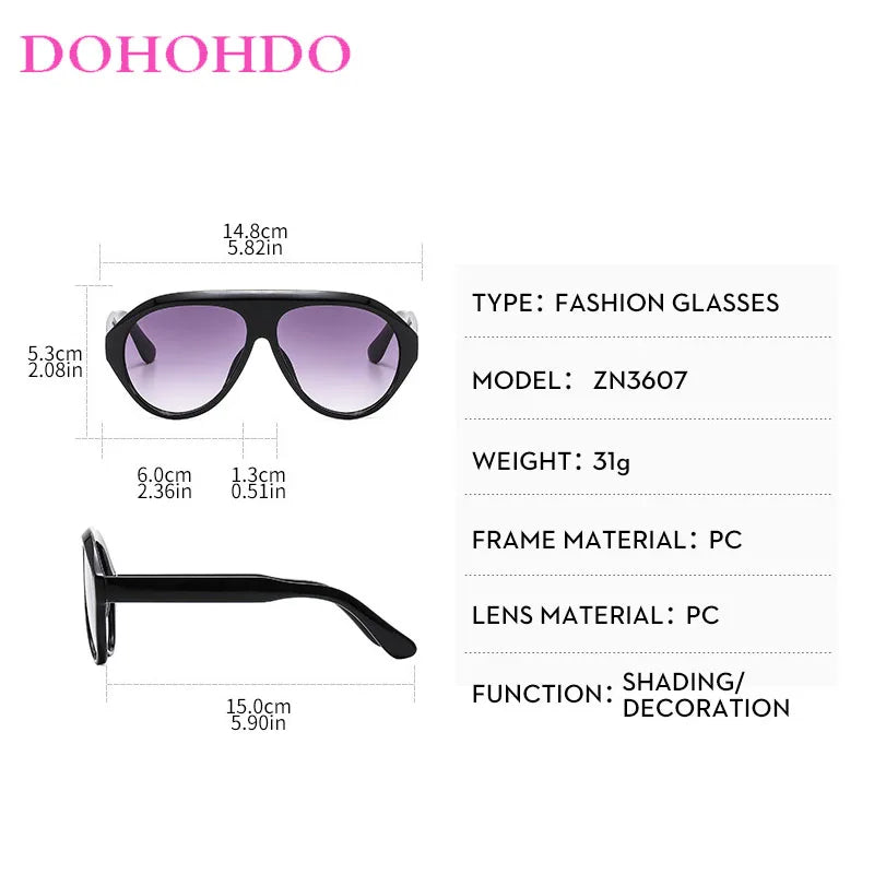 2025 New Fashion Oval Luxury Brand Sunglasses For Women Men Retro Oversized Frame Sun Glasses Trending Shades UV400 Eyeglasses
