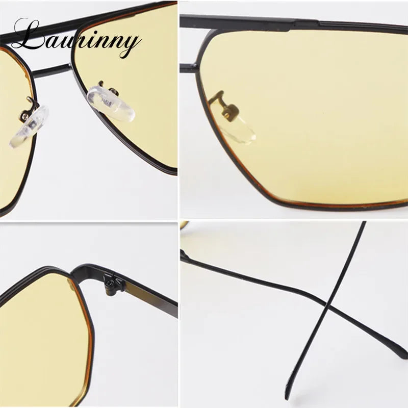 2025 New Fashion Men's Sunglasses Brand Design Square Alloy Frame Trend Retro Outdoor Driving Mirror UV400 Sunshade Sunglasses