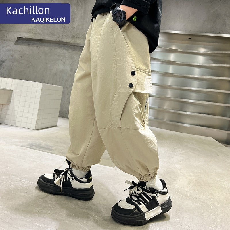 Spring and Autumn Youth Summer Boys Loose Pants