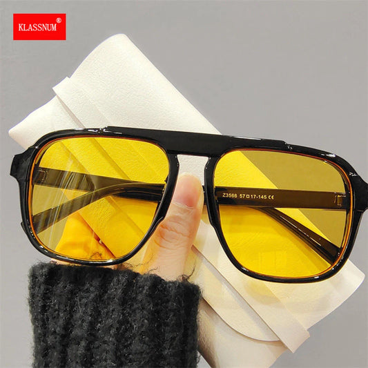 Men Oversized Frame Sunglasses Classic Big Frame Sport Eyeglasses 2025 Vintage Brand Design Shades UV400 Eyewear Trendy Glasses