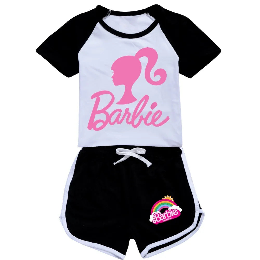 Barbie T-shirt And Shorts Sports Suit for Boys and Girls