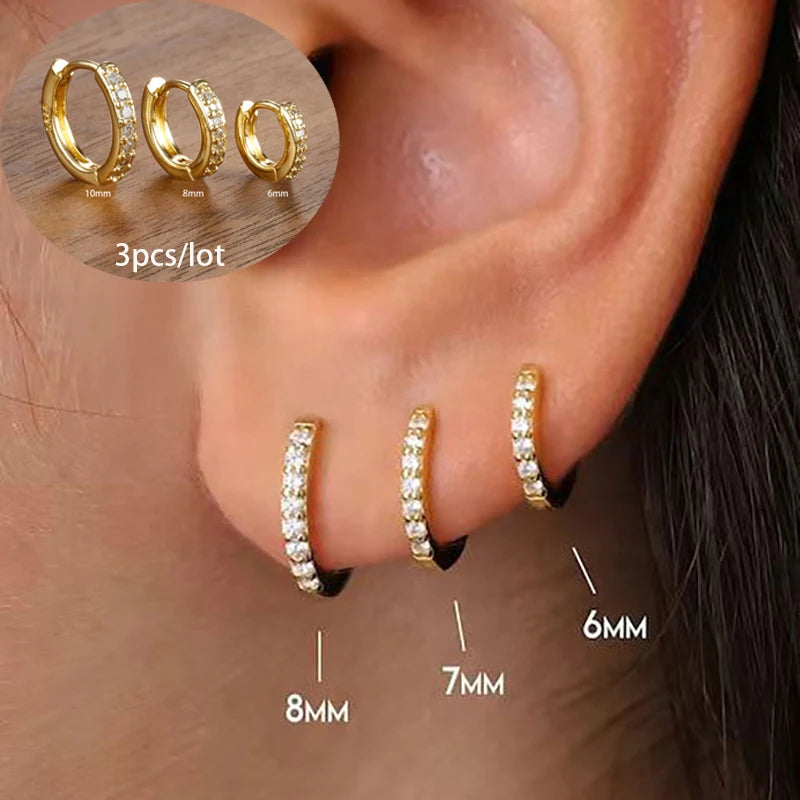 Stainless Steel Round Star Drop Earrings