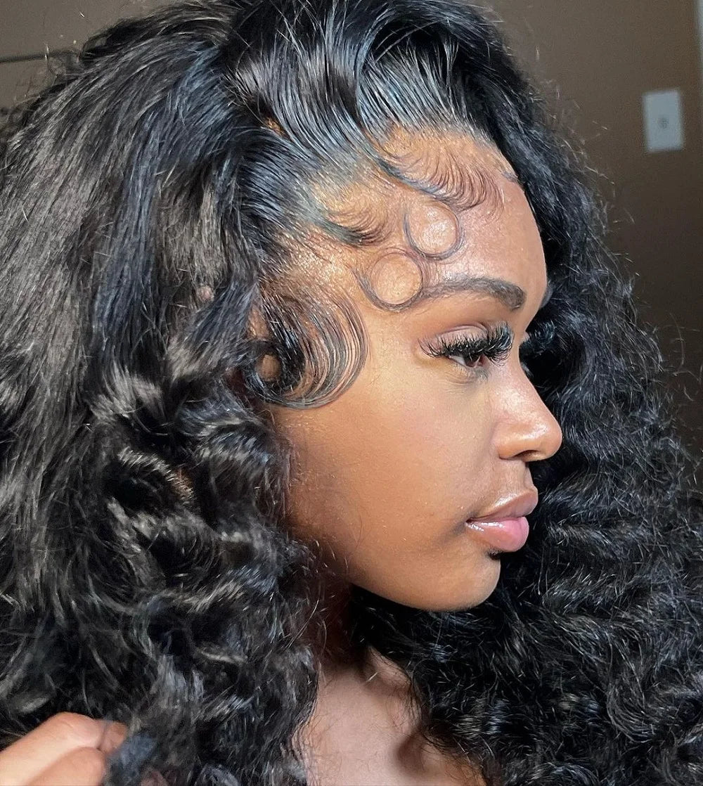 42 40 Inches Curly Wigs 100% Human Hair 13x6 Hd Lace Frontal Wig Brazilian Loose Deep Wave 4x4 Lace Closure Wigs Pre Plucked