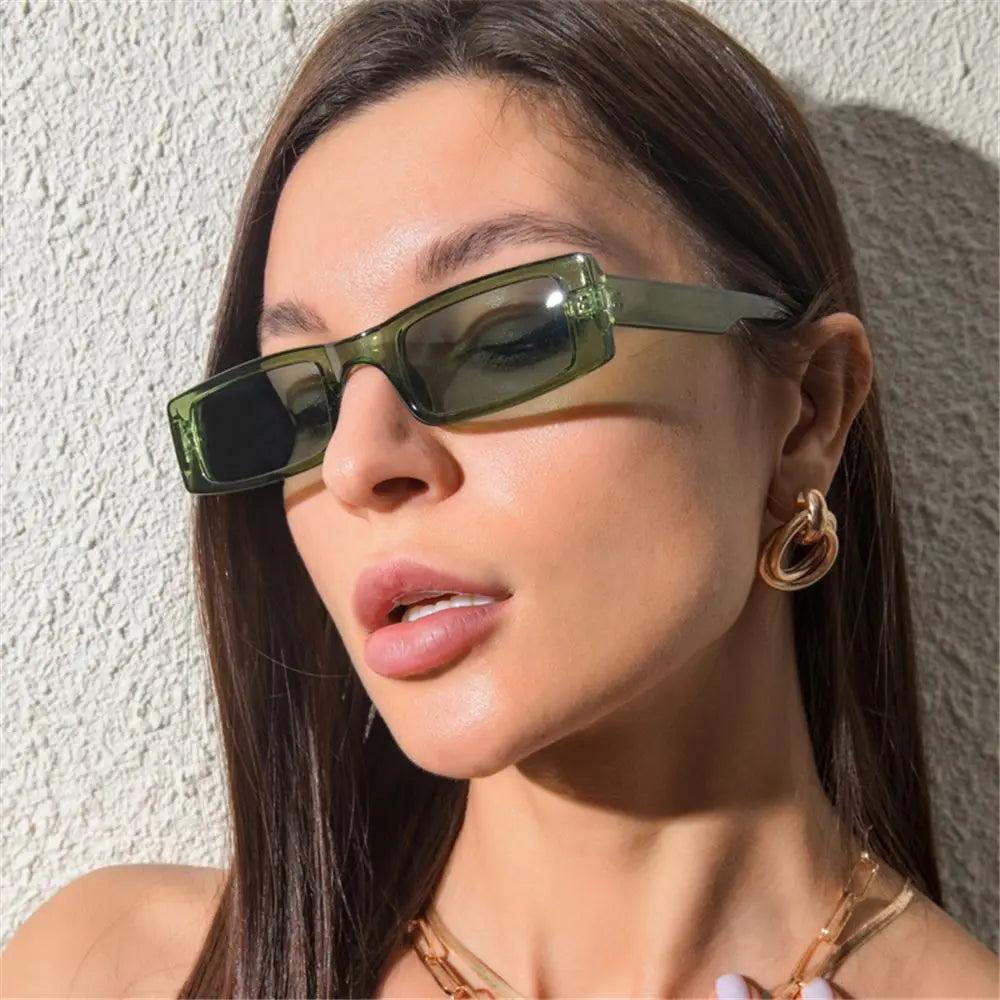 Square Small Frame Sunglasses for Women Men Retro Rectangle Sun Glasses Trendy UV Protection Shades Outdoor Eyewear Gafas 2025