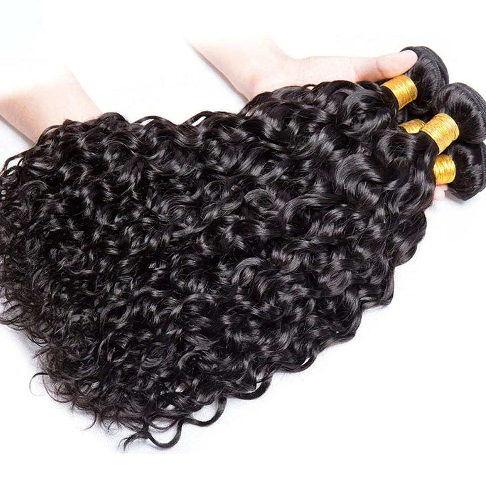 1 Bundle 10-40 Inches Natural Color Brazilian Human Hair Deep Wave Bundles Remy Human Hair Extensions Double Weft Braiding Hair