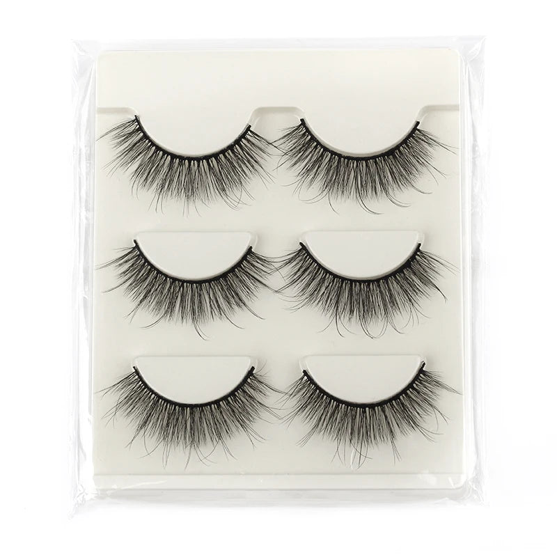 Half Eye Lashes Faux Mink Wispy Fluffy Extensions