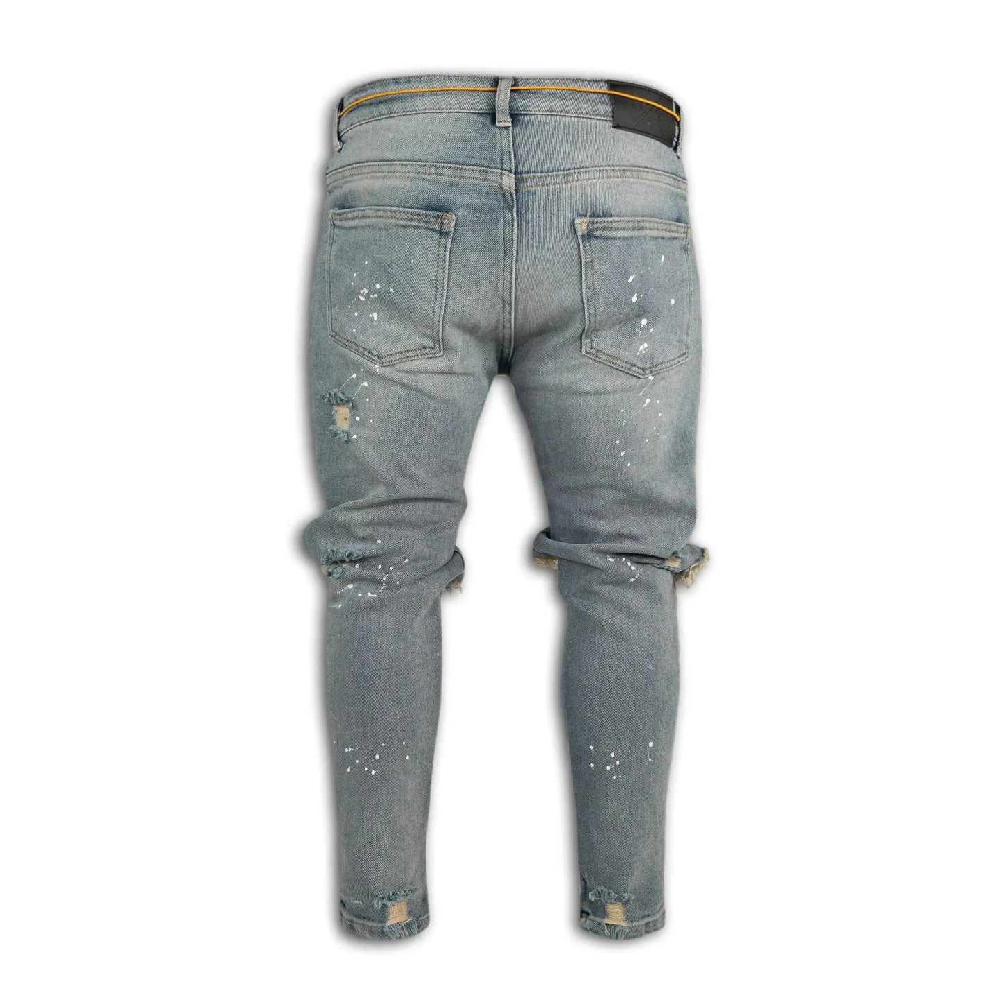 New 2025 Ripped Hole Jeans for Men Hip Hop Cargo Pant Distressed Denim Jeans Skinny Men Clothing Full Length Slim Trousers Male