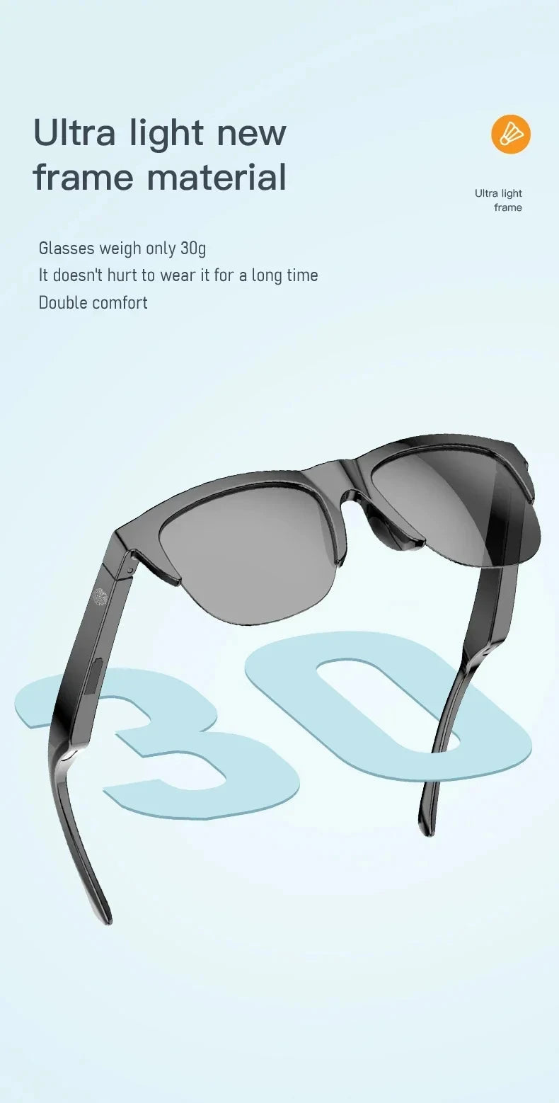 Smart Sunglasses Glasses Bluetooth Call Outdoor Sports Headphones HIFI Blue Light Waterproof Anti-UV For Men And Women