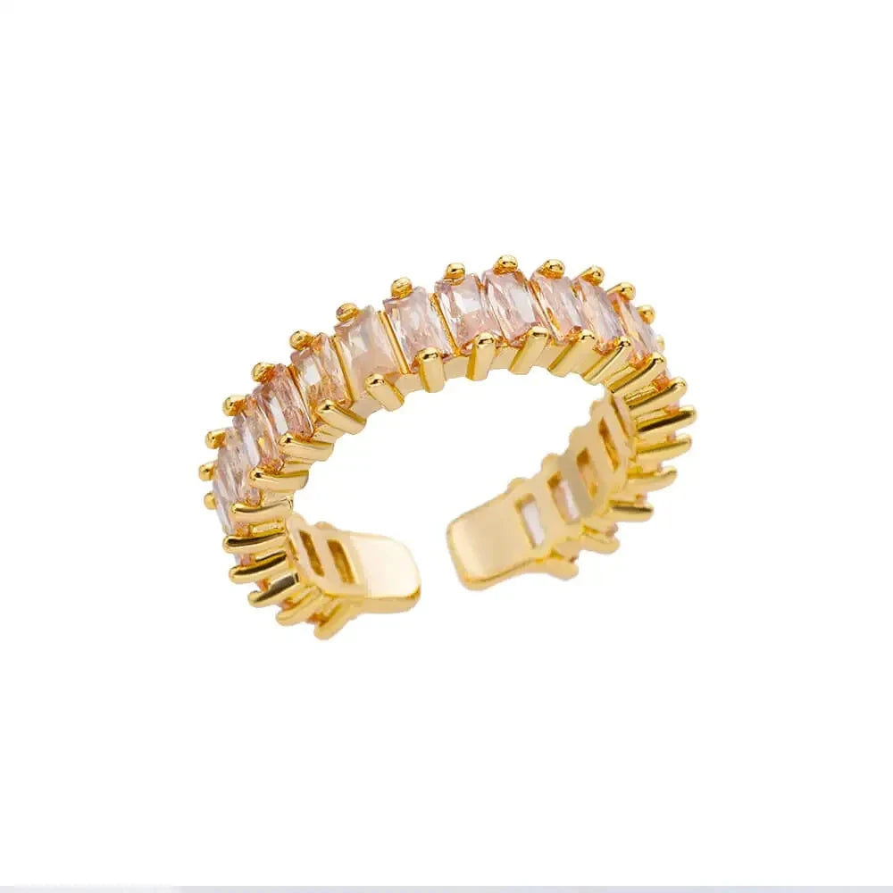 Stainless Steel Luxury Gold Color Rings for Women