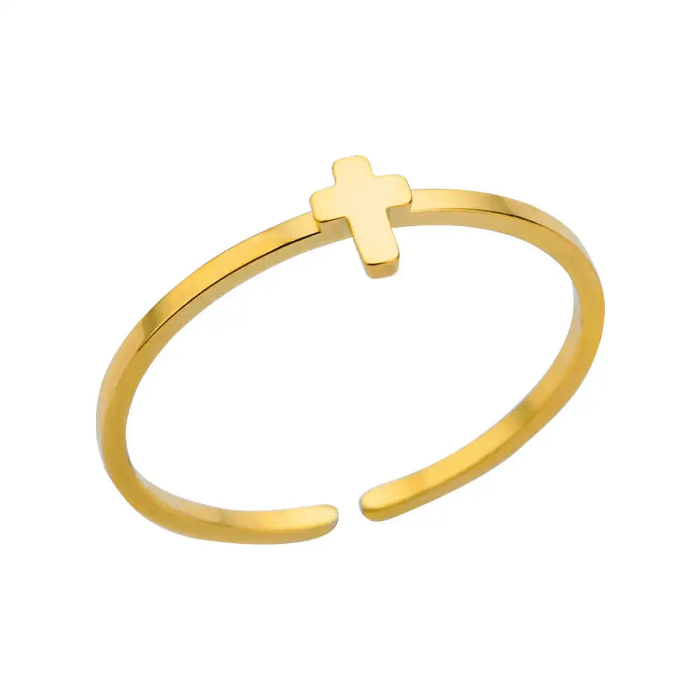 Stainless Steel Luxury Gold Color Rings for Women