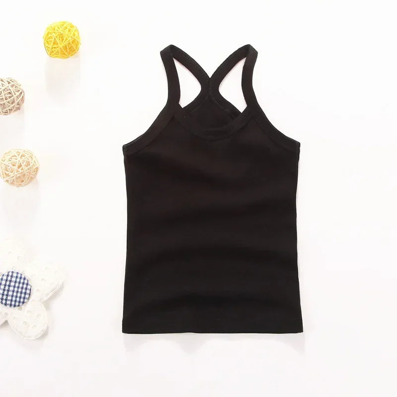 Children Vests T-shirts Summer Boys Girls Cotton Sports Tops