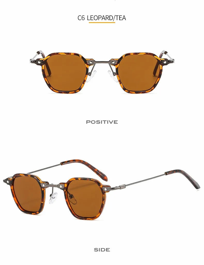 2025 Small Punk Sunglasses For Women And Men Square Sun Glasses Frames Female Hip-Hop Retro Shades Mirror Gafas De Sol UV400