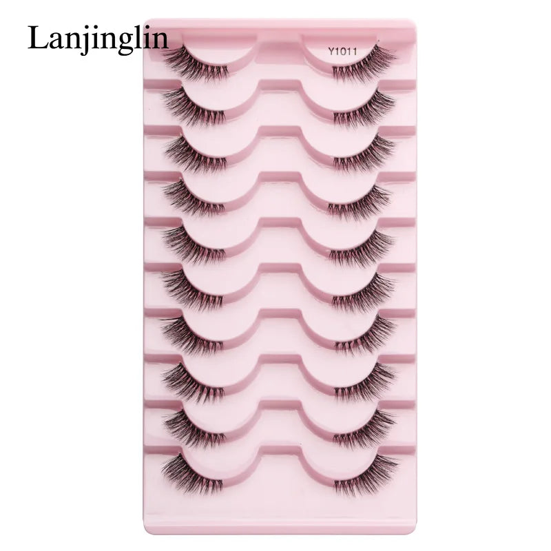 Half Eye Lashes Faux Mink Wispy Fluffy Extensions