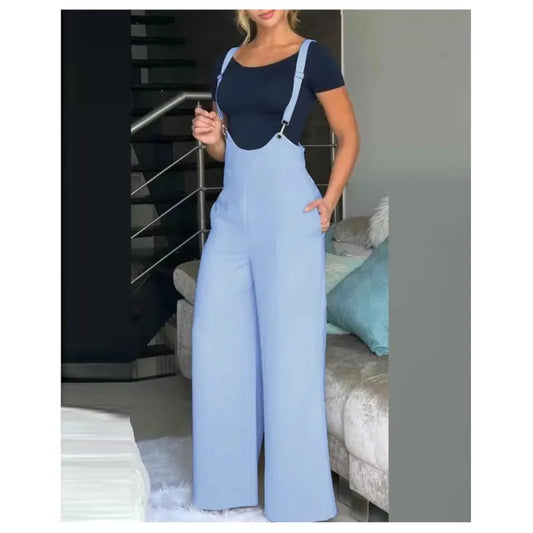 New Spring And Autumn Cute Style Fresh And Sweet Women's Lantern Pants Thin Women's Printed Jumpsuit Sleeveless With Pocket 2024