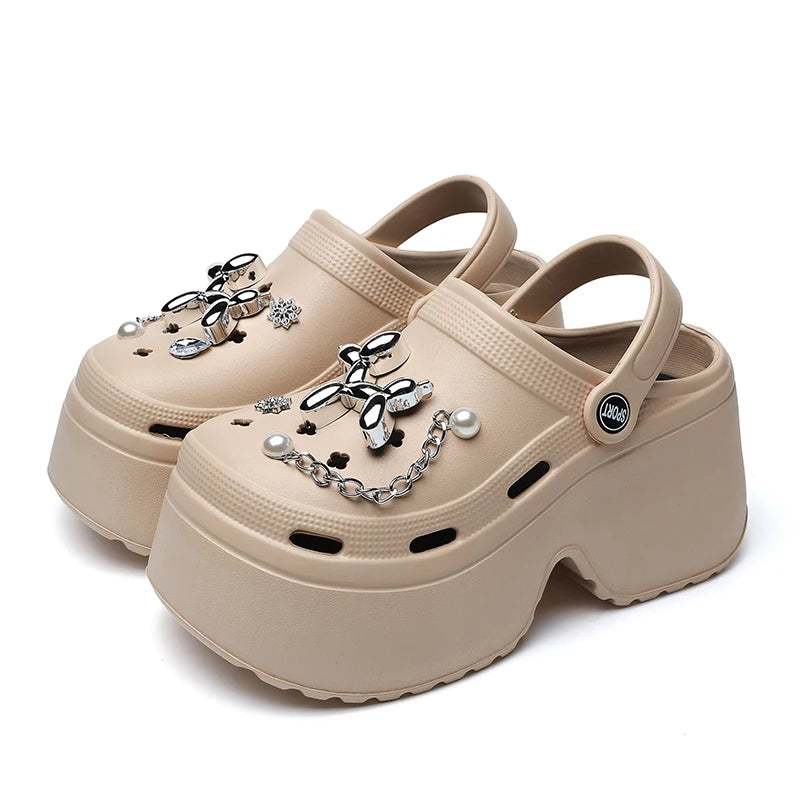 Women's Platform Clogs Summer 2025 Comfortable Slip On Wedge Sandals