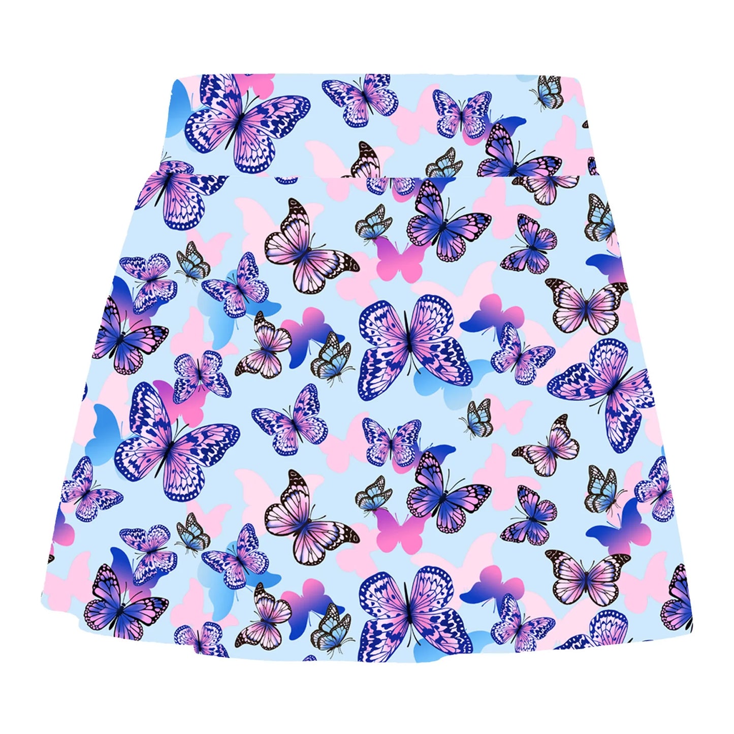 Kids Girls Swim Skirts Elastic Waistband Colorful Print Swim Skirts for Bathing Pool Beach Swimming Sport Wear Girl Teen 4-16Y