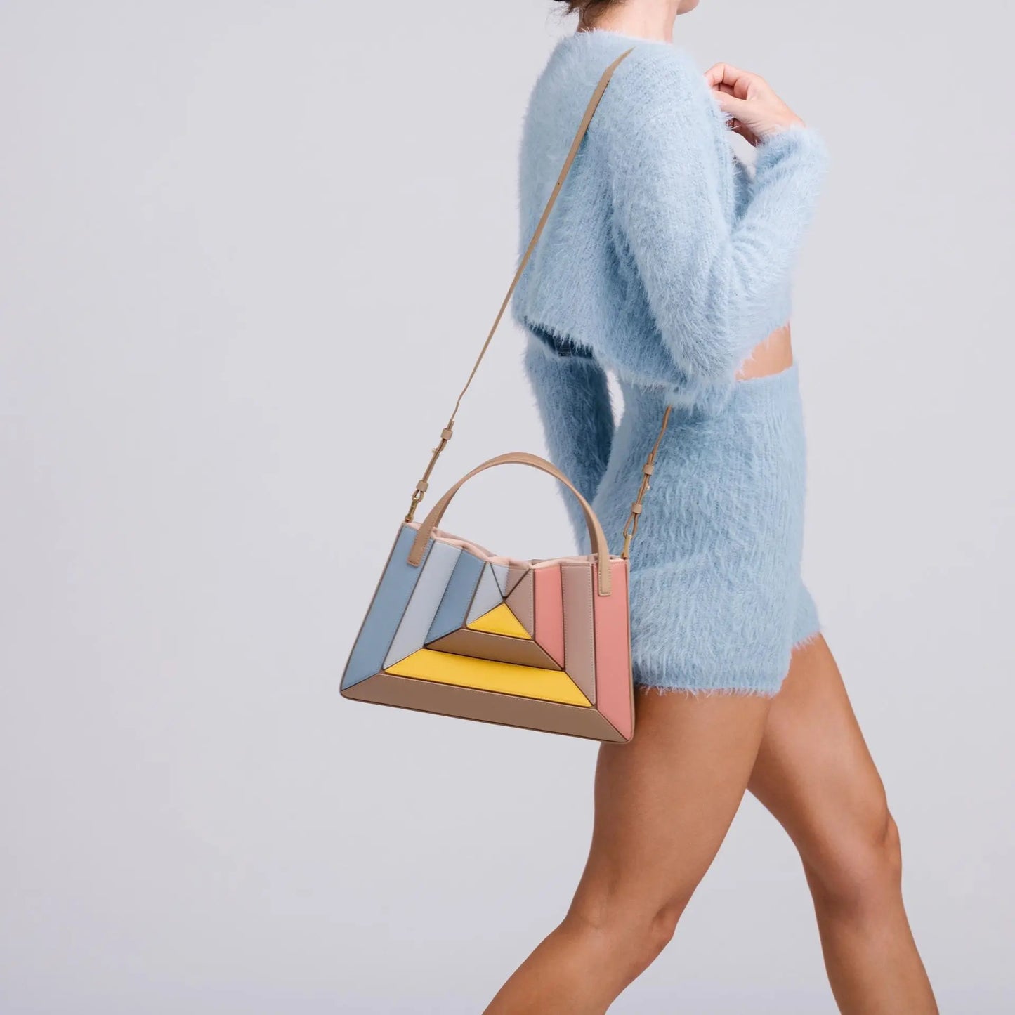 Fashion Panelled Women Handbags Patchwork Shoulder Bags Luxury Pu Leather Crossbdoy Bag Small Tote Trend Female Purses 2025