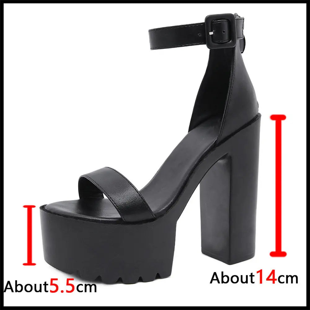 Summer Fashionable High Heels Leisure Chunky Platform Sandals
