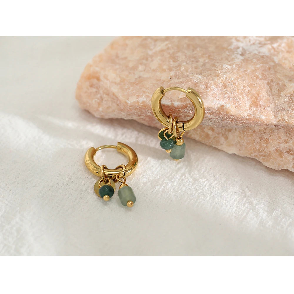 Gold Plated Stainless Steel Hoop Earrings