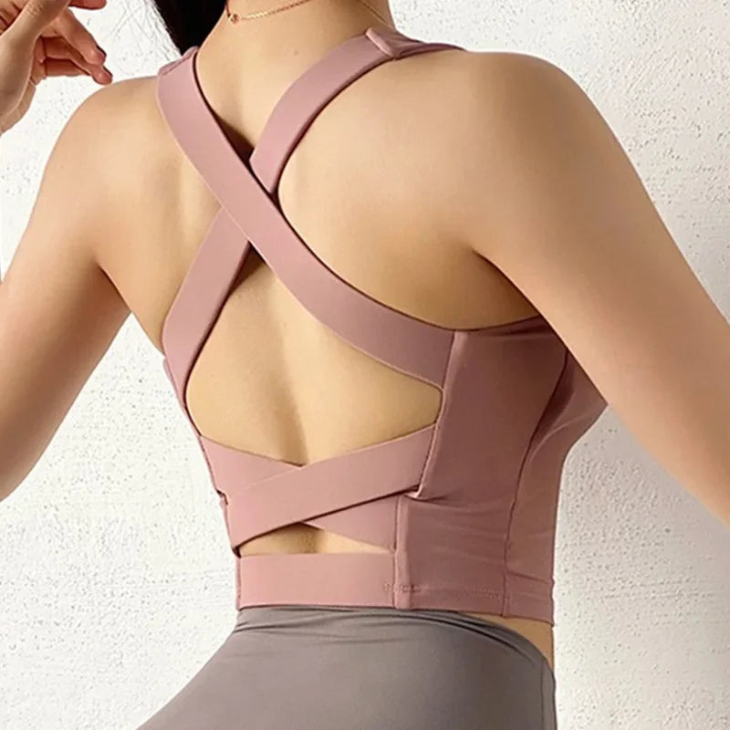 Cloud Hide Sexy Sport Shirt Women Sports Bra Fitness Underwear Push Up Yoga Tank Crop Top Running Gym Girl Vest Workout Athletic