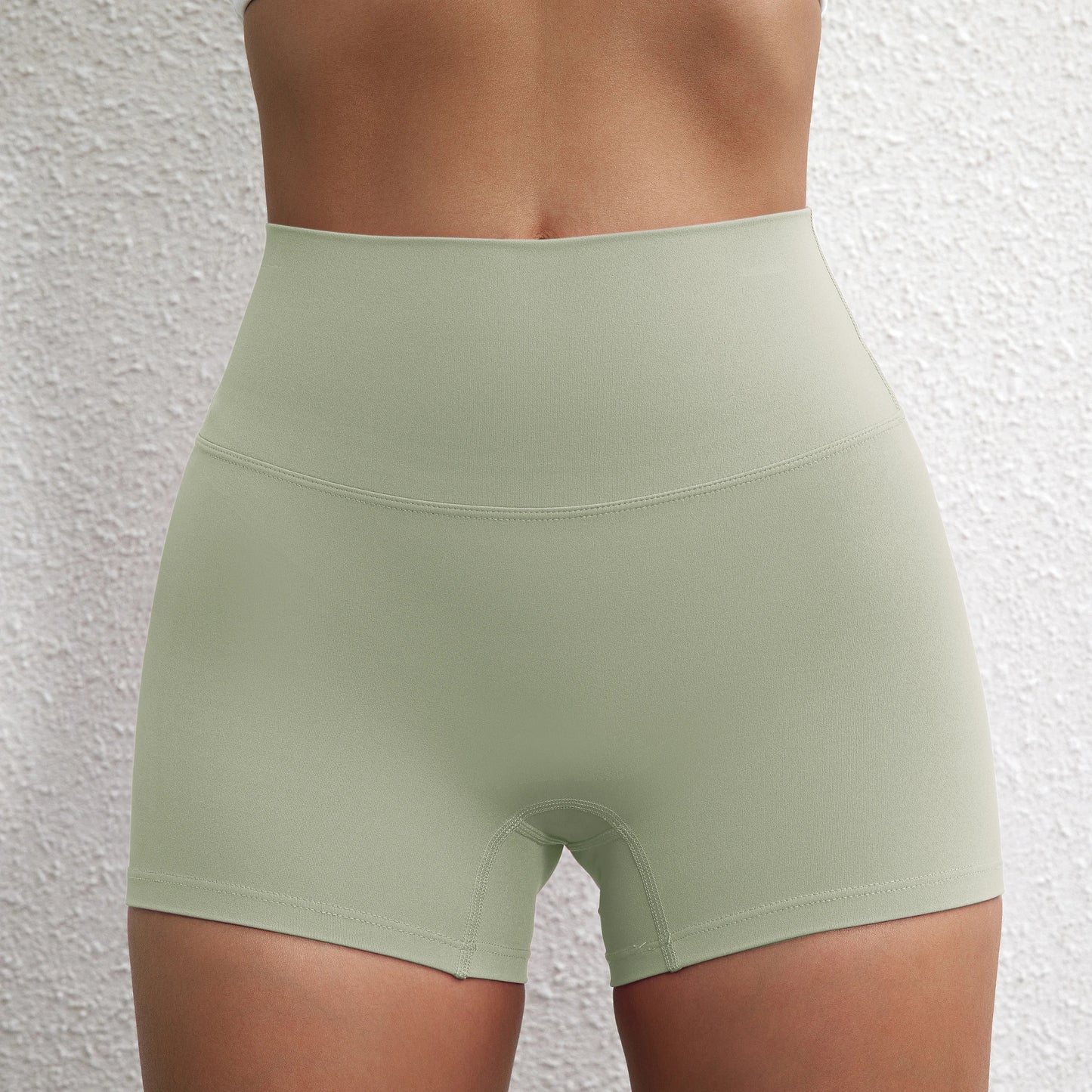 Sexy Solid Color Women Fitness Sport Short High Waist Athletic Yoga Short Leg Cycling Comprehensive Training Jogging Squat Proof