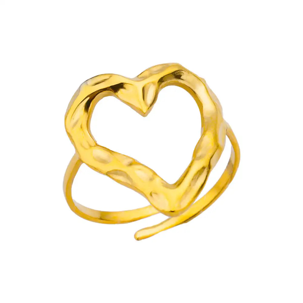 Stainless Steel Luxury Gold Color Rings for Women