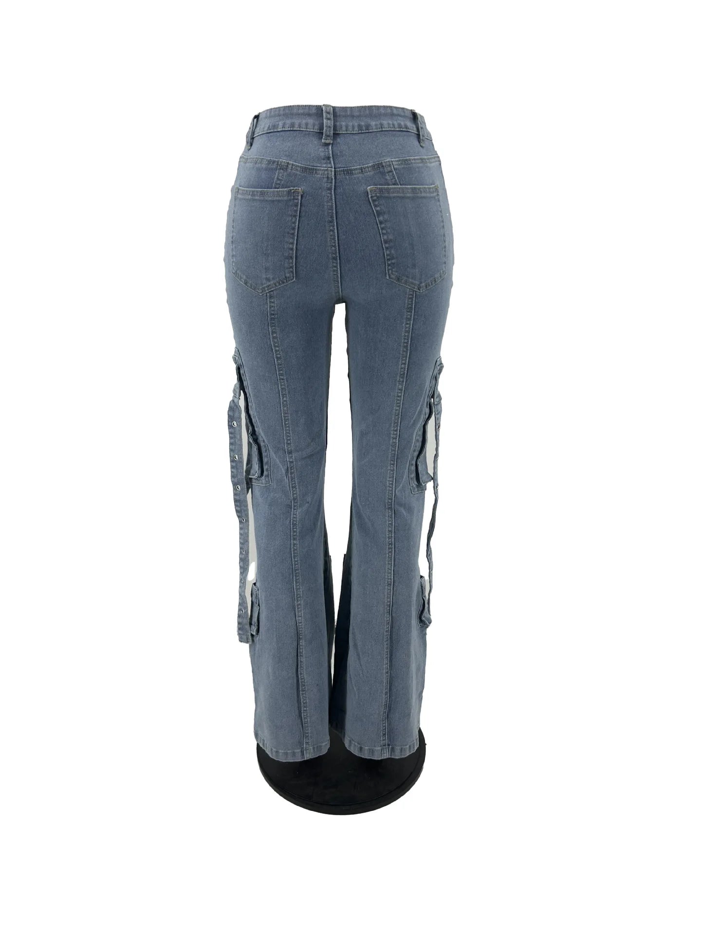 Y2K Women Flare Jeans Zipper Fly Stretchy Cargo Pants 2024 Autumn New Popular Streetwear Sexy Club Party Denim Pants Outfits