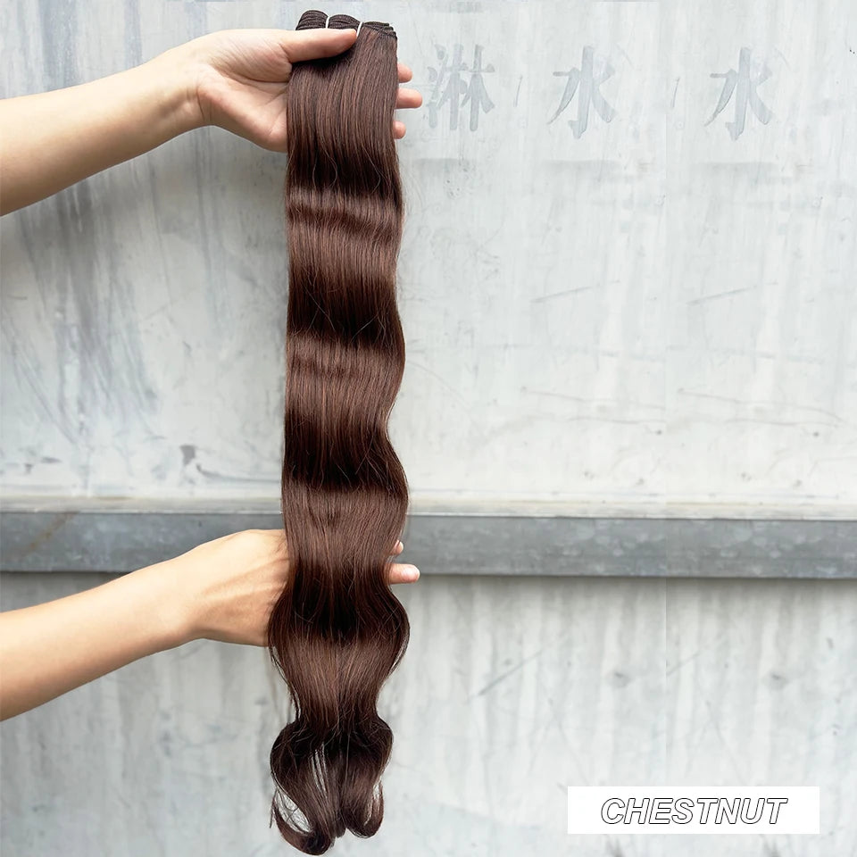 150g/pc Orange Brown Synthetic Hair Extension