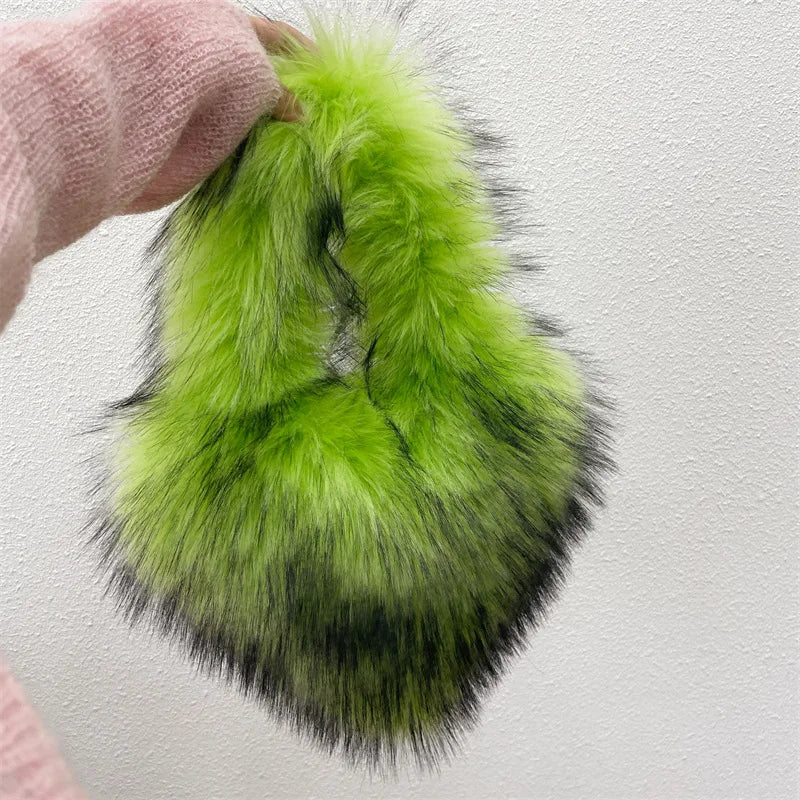 Fluffy Plush Heart Shaped Women bags